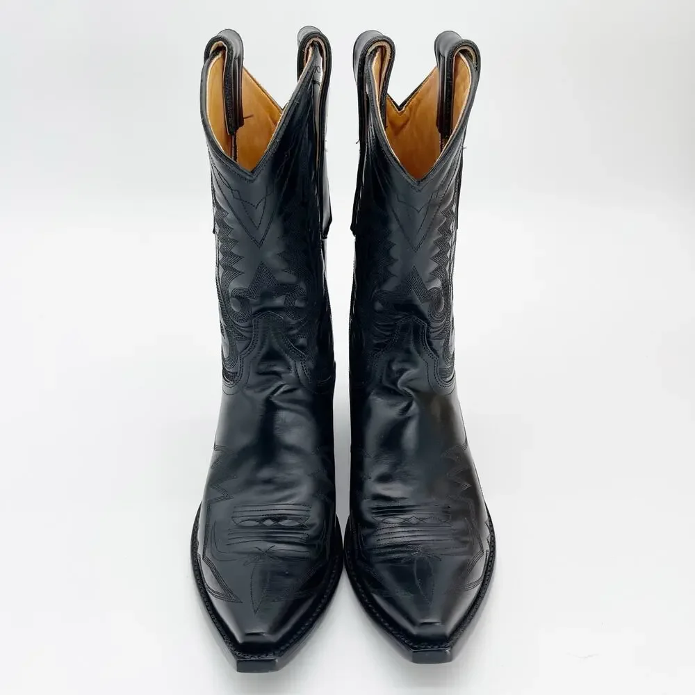 Old Gringo Women's 8 Nevada Black Leather Embroidered Western Cowgirl Boots - Picture 6 of 11
